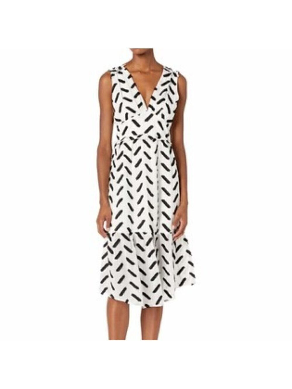 ALI + Jay A-Line Embroidered Dress BNWOT Sz Large Black White Ruffle Hem